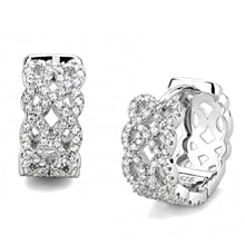 Load image into Gallery viewer, TS616 - Rhodium 925 Sterling Silver Earrings with AAA Grade CZ  in Clear