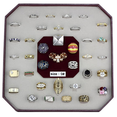 VK-002-SIZE9 - Assorted Brass Ring with Assorted  in Assorted