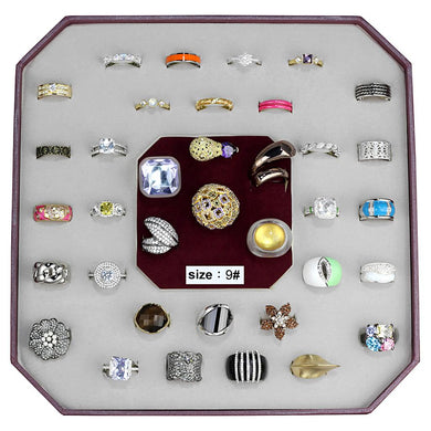 VK-019-SIZE9 - Assorted Brass Ring with Assorted  in Assorted