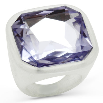 VL013 -  Resin Ring with Synthetic Acrylic in Light Amethyst