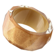 Load image into Gallery viewer, VL027 -  Resin Bangle with Synthetic Synthetic Stone in Brown