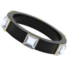 Load image into Gallery viewer, VL031 - IP Gold(Ion Plating) Brass Bangle with Synthetic Acrylic in Light Amethyst