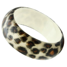 Load image into Gallery viewer, VL033 -  Resin Bangle with Synthetic Synthetic Stone in Animal pattern