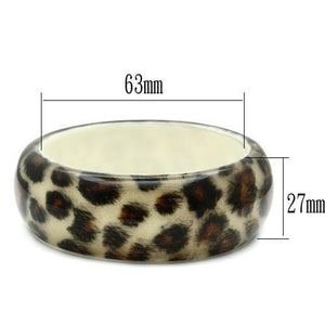 VL033 -  Resin Bangle with Synthetic Synthetic Stone in Animal pattern