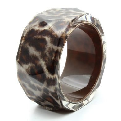 VL035 -  Resin Bangle with Synthetic Synthetic Stone in Animal pattern