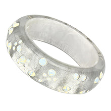 Load image into Gallery viewer, VL092 -  Resin Bangle with Top Grade Crystal  in Aurora Borealis (Rainbow Effect)