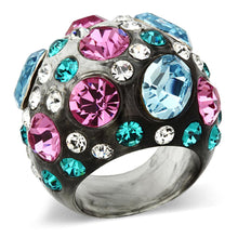 Load image into Gallery viewer, VL103 -  Resin Ring with Top Grade Crystal  in Multi Color