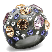 Load image into Gallery viewer, VL114 -  Resin Ring with Top Grade Crystal  in Multi Color