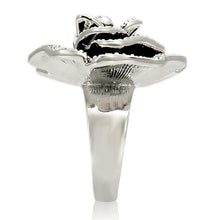 Load image into Gallery viewer, 0W252 - Rhodium Brass Ring with Top Grade Crystal  in Clear