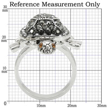 Load image into Gallery viewer, 0W285 - Rhodium Brass Ring with Top Grade Crystal  in Multi Color