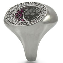 Load image into Gallery viewer, 0W304 - Ruthenium Brass Ring with Synthetic Garnet in Ruby