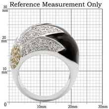 Load image into Gallery viewer, 0W056 - Rhodium Brass Ring with AAA Grade CZ  in Topaz