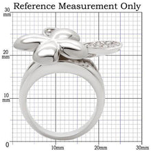 Load image into Gallery viewer, 0W147 - Rhodium Brass Ring with AAA Grade CZ  in Clear