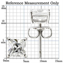 Load image into Gallery viewer, 0W159 - Rhodium 925 Sterling Silver Earrings with AAA Grade CZ  in Clear