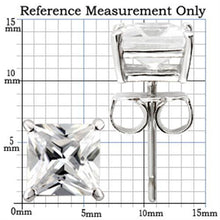 Load image into Gallery viewer, 0W160 - Rhodium 925 Sterling Silver Earrings with AAA Grade CZ  in Clear