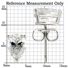 Load image into Gallery viewer, 0W164 - Rhodium 925 Sterling Silver Earrings with AAA Grade CZ  in Clear