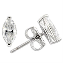 Load image into Gallery viewer, 0W167 - Rhodium 925 Sterling Silver Earrings with AAA Grade CZ  in Clear