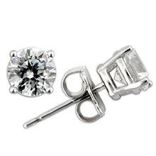 Load image into Gallery viewer, 0W172 - Rhodium 925 Sterling Silver Earrings with AAA Grade CZ  in Clear