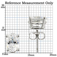 Load image into Gallery viewer, 0W174 - Rhodium 925 Sterling Silver Earrings with AAA Grade CZ  in Clear