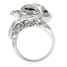 Load image into Gallery viewer, 0W185 - Rhodium Brass Ring with AAA Grade CZ  in Clear