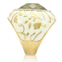 Load image into Gallery viewer, 0W200 Gold Brass Ring with AAA Grade CZ in Olivine color