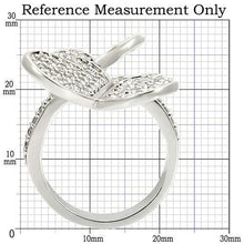 Load image into Gallery viewer, 0W237 - Rhodium Brass Ring with AAA Grade CZ  in Clear