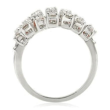 Load image into Gallery viewer, 0W241 - Rhodium Brass Ring with AAA Grade CZ  in Clear