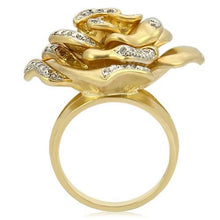 Load image into Gallery viewer, 0W250 - Matte Gold &amp; Rhodium Brass Ring with AAA Grade CZ  in Clear