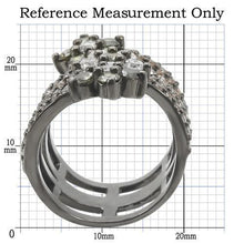 Load image into Gallery viewer, 0W293 - Ruthenium Brass Ring with AAA Grade CZ  in Multi Color