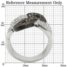 Load image into Gallery viewer, 0W295 - Rhodium + Ruthenium Brass Ring with AAA Grade CZ  in Champagne
