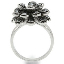Load image into Gallery viewer, 0W301 - Rhodium Brass Ring with Top Grade Crystal  in Jet
