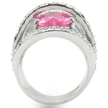 Load image into Gallery viewer, 0W350 - Rhodium Brass Ring with AAA Grade CZ  in Rose