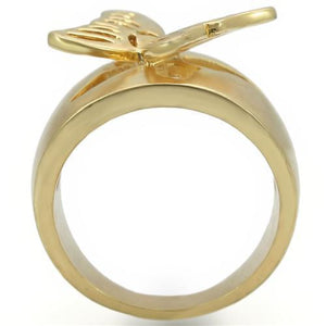 0W369 - Matte Gold & Gold Brass Ring with No Stone