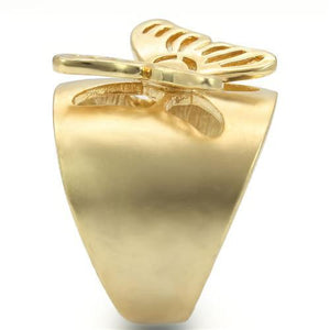 0W369 - Matte Gold & Gold Brass Ring with No Stone