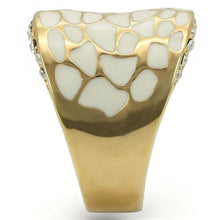Load image into Gallery viewer, 0W379 - Gold Brass Ring with Top Grade Crystal  in Clear