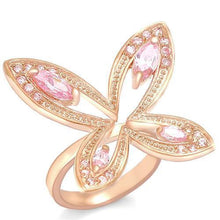 Load image into Gallery viewer, 0W381 - Rose Gold Brass Ring with AAA Grade CZ  in Rose