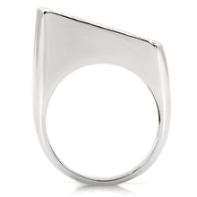 Load image into Gallery viewer, 1W035 - Rhodium Brass Ring with Top Grade Crystal  in Clear