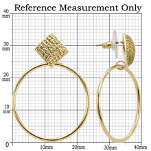 Load image into Gallery viewer, 1W120 - Gold Brass Earrings with AAA Grade CZ  in Clear