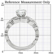 Load image into Gallery viewer, 1W006 - Rhodium Brass Ring with AAA Grade CZ  in Clear