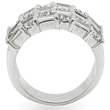 Load image into Gallery viewer, 1W024 - Rhodium Brass Ring with AAA Grade CZ  in Clear