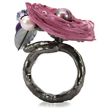 Load image into Gallery viewer, LOA600 - Antique Tone Brass Ring with Assorted  in Multi Color