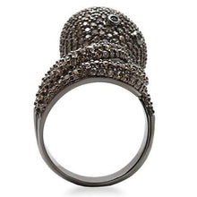 Load image into Gallery viewer, 1W080 - Ruthenium Brass Ring with AAA Grade CZ  in Multi Color