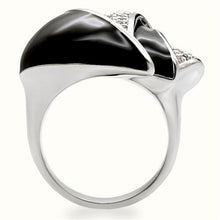 Load image into Gallery viewer, 1W105 - Rhodium Brass Ring with AAA Grade CZ  in Clear