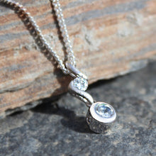 Load image into Gallery viewer, LOA1378 - Rhodium Plating Brass Pendant Chain with AAA CZ in Clear