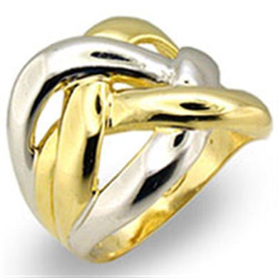 30511 - Reverse Two-Tone 925 Sterling Silver Ring with No Stone