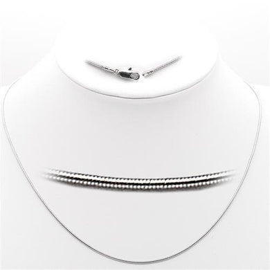 35025 - High-Polished 925 Sterling Silver Chain with No Stone