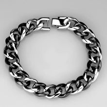 Load image into Gallery viewer, 3W1000 - High polished (no plating) Stainless Steel Bracelet with Ceramic  in Jet