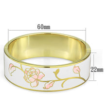 Load image into Gallery viewer, 3W1017 - Gold White Metal Bangle with Epoxy  in White