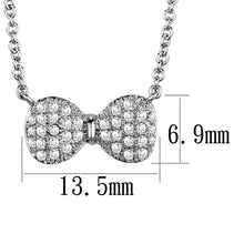 Load image into Gallery viewer, 3W1024 - Rhodium Brass Chain Pendant with AAA Grade CZ  in Clear