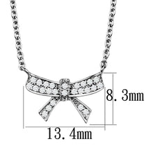 Load image into Gallery viewer, 3W1028 - Rhodium Brass Chain Pendant with AAA Grade CZ  in Clear